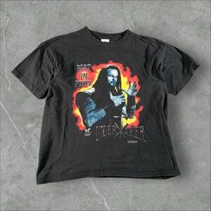 Vintage The Undertaker‎ Shirt Mens Small Black 90s WWF Rest In Piece 1998 Rare